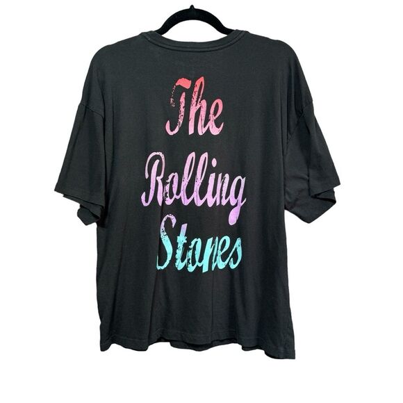 The Rolling Stones- Black Front/Back Graphic Oversized Tee- Sz. S/M - Picture 3 of 8